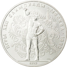 RUSSIA, 10 Roubles, 1979, KM #172, MS(63), Silver, 33.50