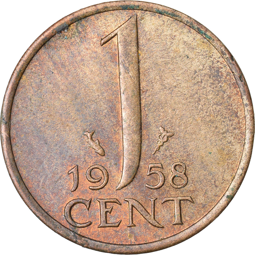 Monnaie, Pays-Bas, Juliana, Cent, 1958, TB+, Bronze, KM:180