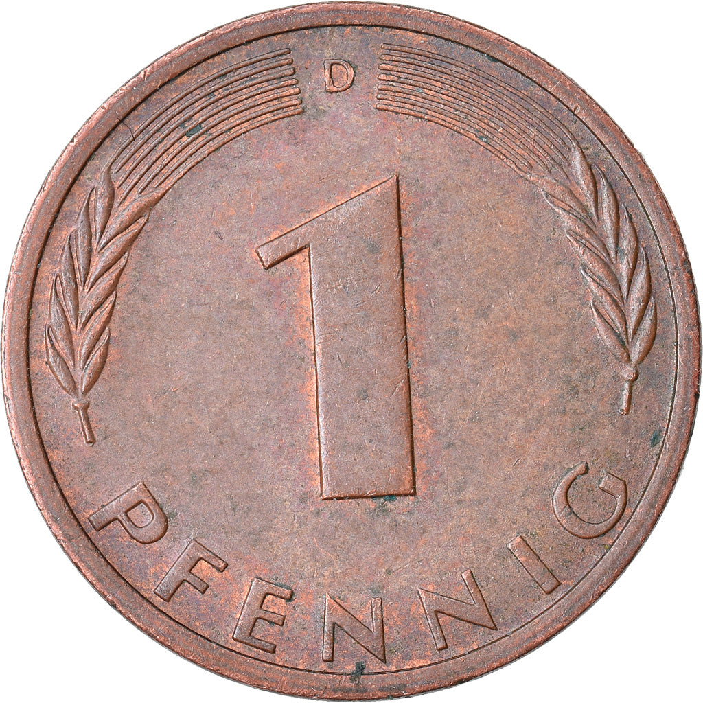 Moneta, Niemcy - RFN, Pfennig, 1971, Munich, EF(40-45), Miedź platerowana