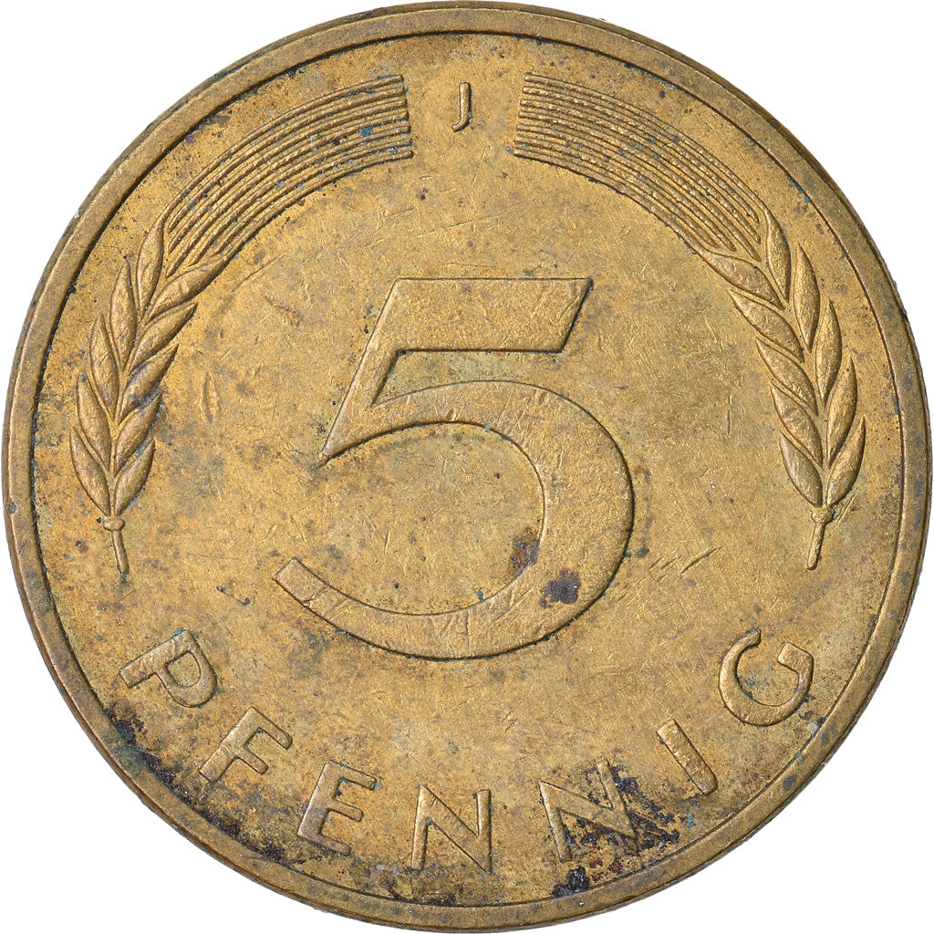 Moeda, ALEMANHA - REPÚBLICA FEDERAL, 5 Pfennig, 1981, Hambourg, VF(30-35), Aço
