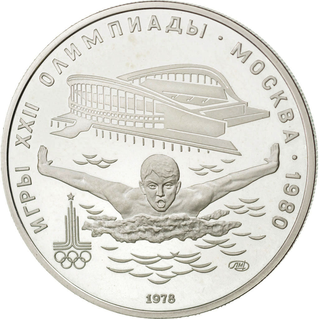 RUSSIA, 5 Roubles, 1978, KM #155, MS(63), Silver, 16.56