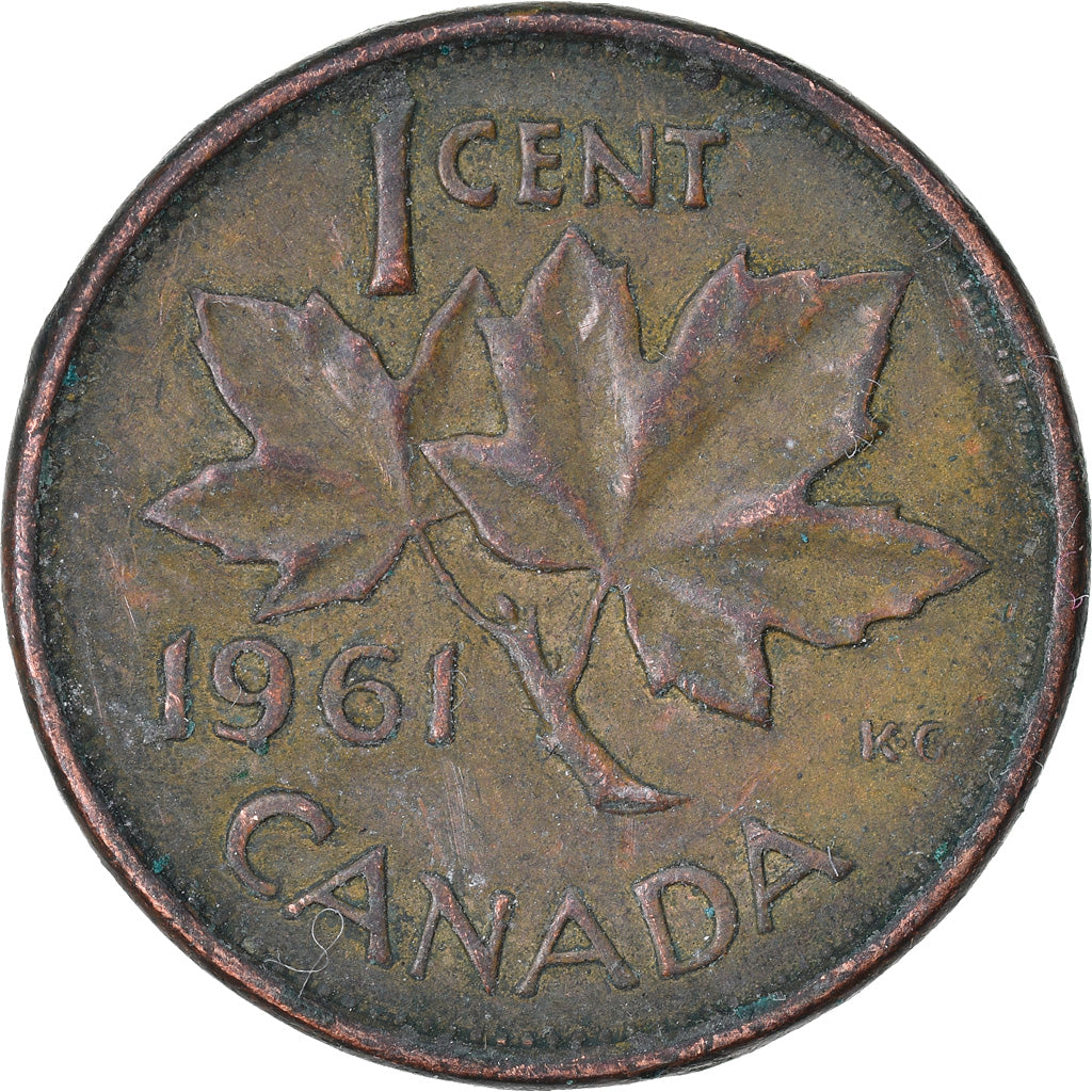 Münze, Kanada, Elizabeth II, Cent, 1961, Royal Canadian Mint, Ottawa, S+