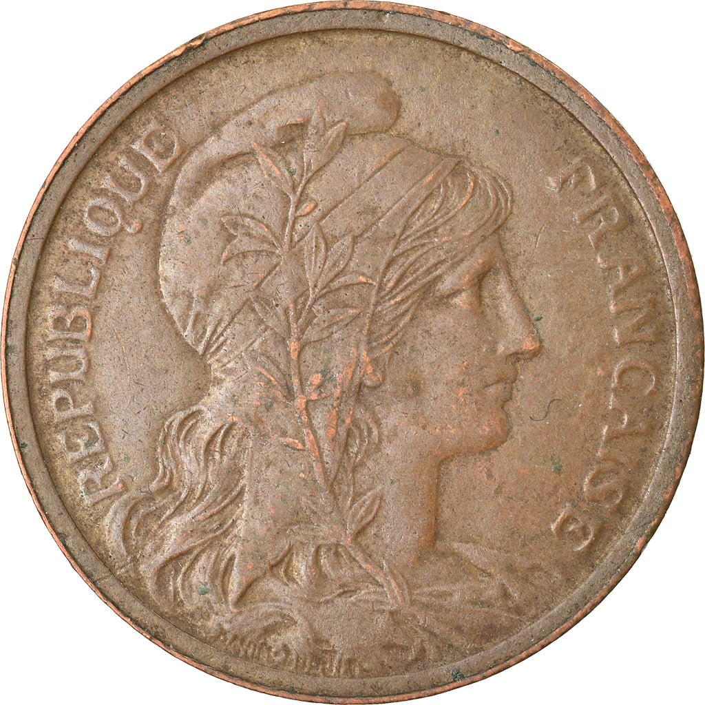 Moneta, Francia, Dupuis, 2 Centimes, 1919, Paris, BB, Bronzo, KM:841