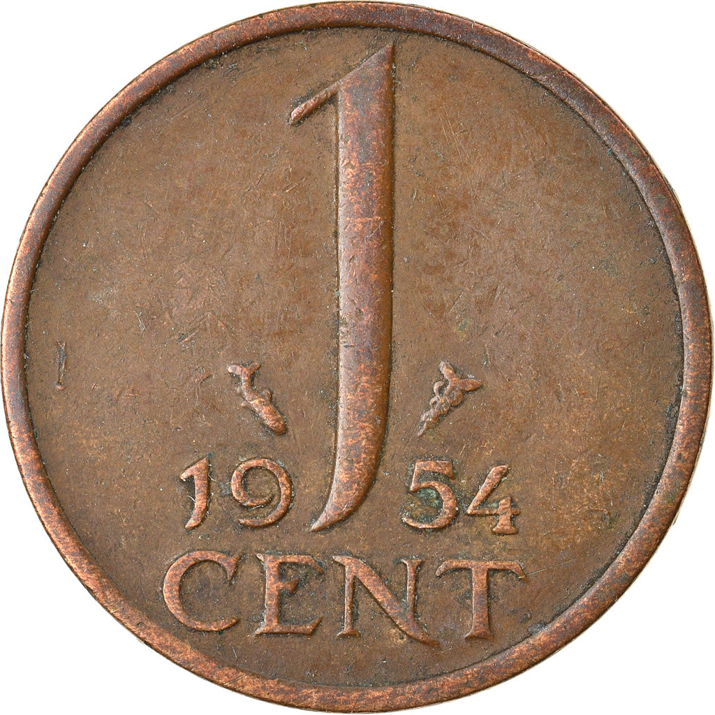 Münze, Niederlande, Juliana, Cent, 1954, S+, Bronze, KM:180