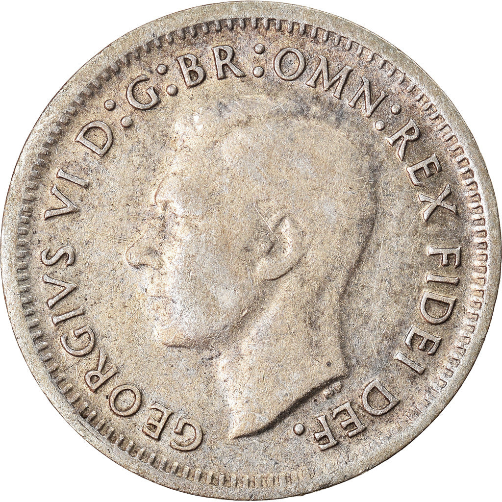 Moneta, Australia, George VI, Threepence, 1950, Melbourne, BB, Argento, KM:44