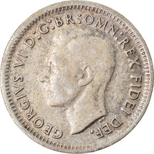 Moneta, Australia, George VI, Threepence, 1950, Melbourne, BB, Argento, KM:44