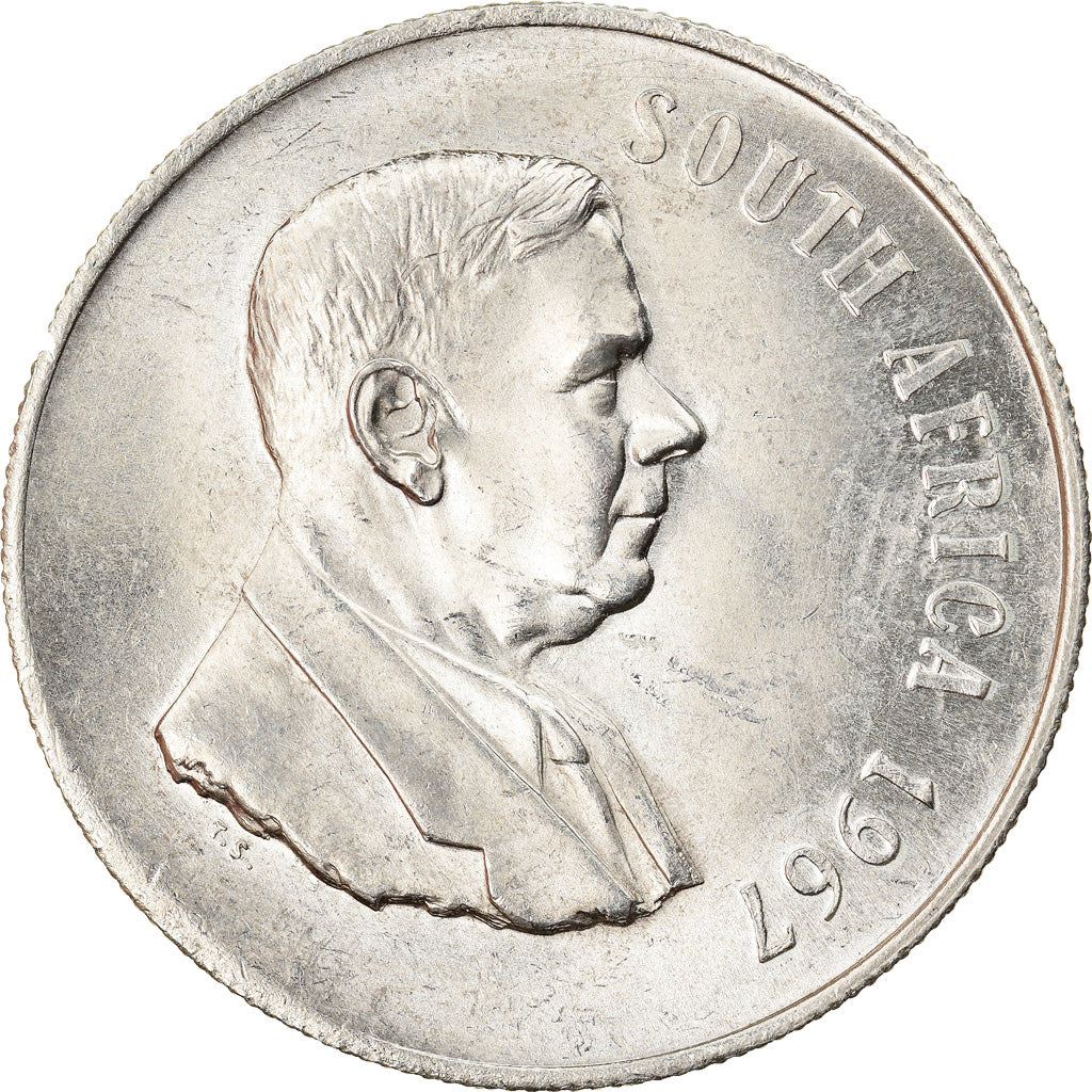 Coin, South Africa, Rand, 1967, EF(40-45), Silver, KM:72.1