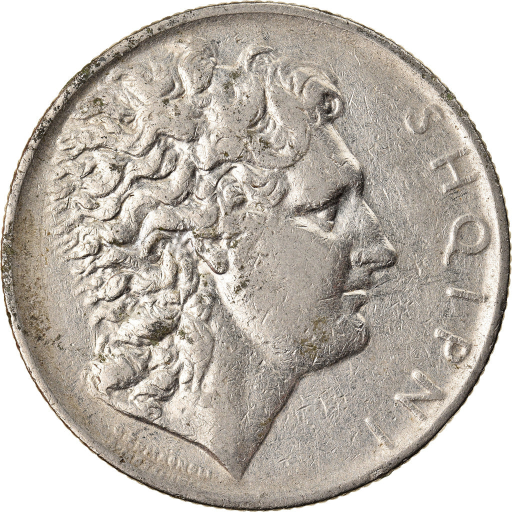 Coin, Albania, Lek, 1931, Rome, EF(40-45), Nickel, KM:5