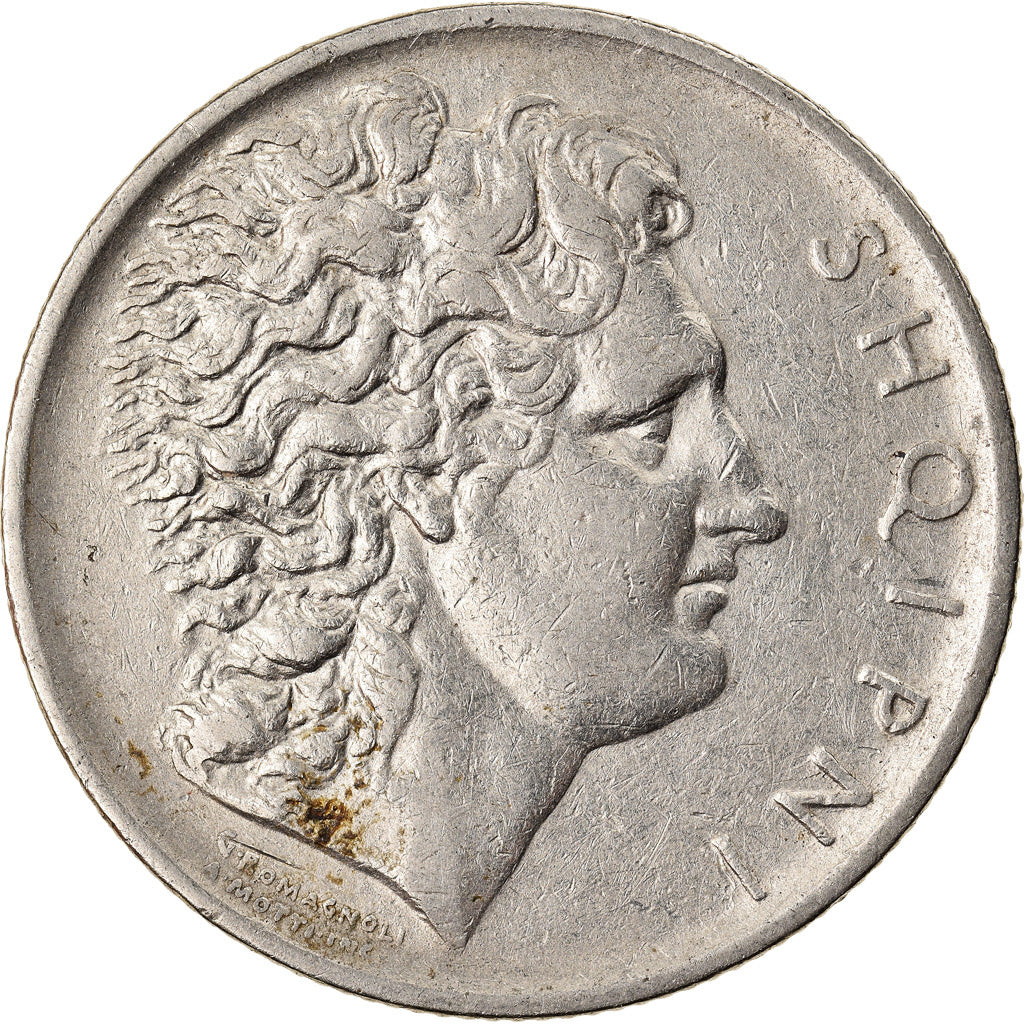 Coin, Albania, Lek, 1927, Rome, EF(40-45), Nickel, KM:5
