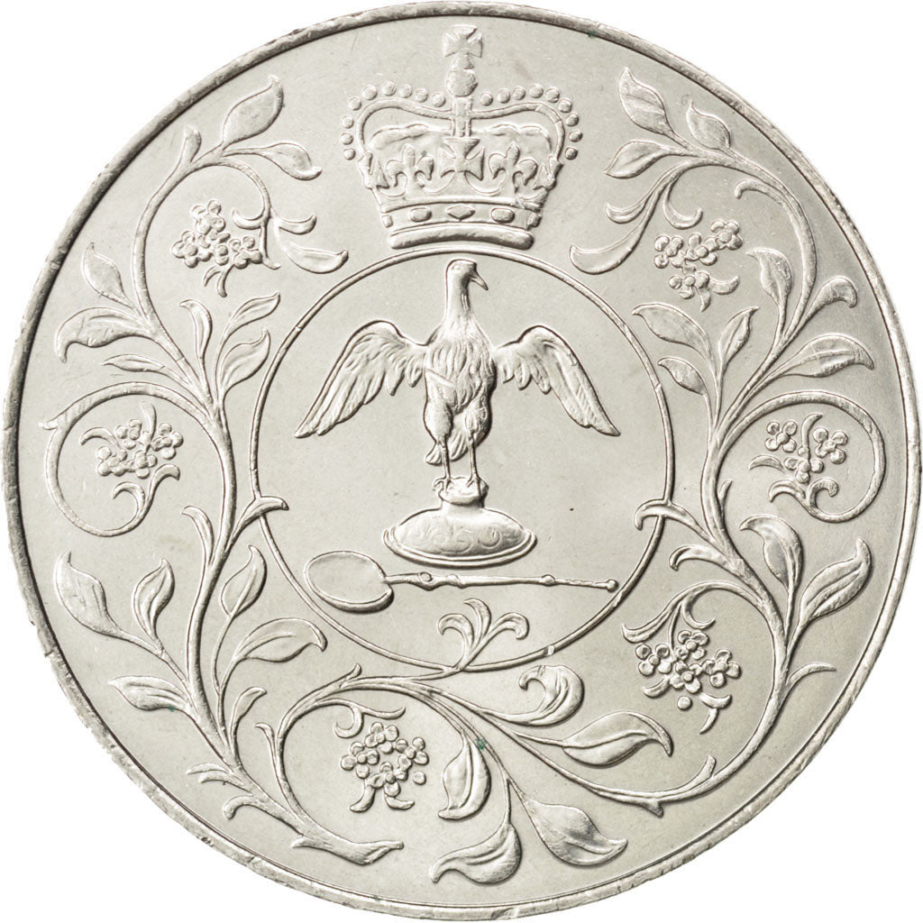 GREAT BRITAIN, 25 New Pence, 1977, KM #920, MS(60-62), Copper-Nickel, 38.61,...