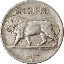 Monnaie, Albania, 1/4 Leku, 1927, Rome, TTB, Nickel, KM:3
