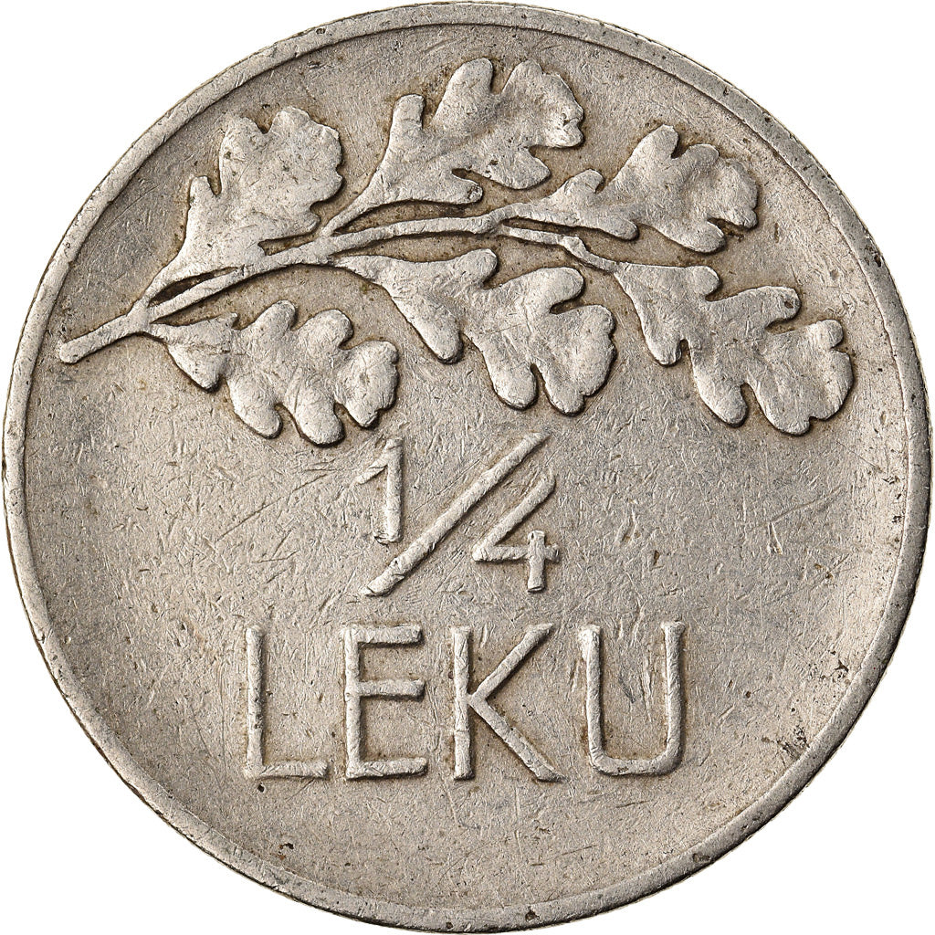 Monnaie, Albania, 1/4 Leku, 1927, Rome, TTB, Nickel, KM:3