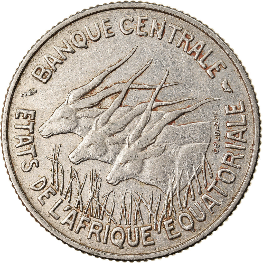 Coin, EQUATORIAL AFRICAN STATES, 100 Francs, 1966, Paris, EF(40-45), Nickel