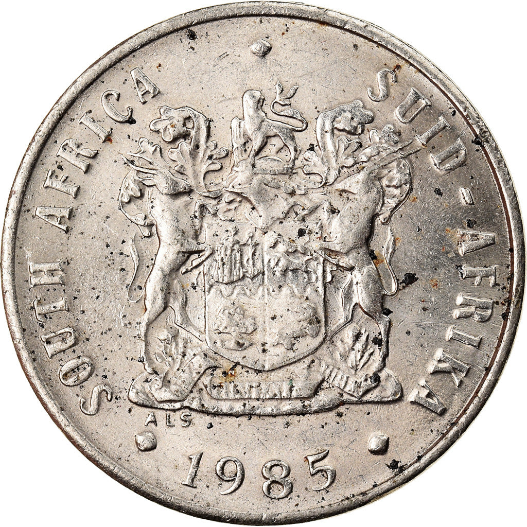 Munten, Zuid Afrika, 10 Cents, 1985, ZF, Nickel, KM:85