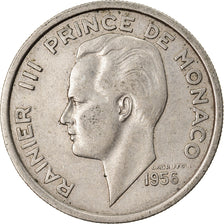 Coin, Monaco, Rainier III, 100 Francs, Cent, 1956, EF(40-45), Copper-nickel