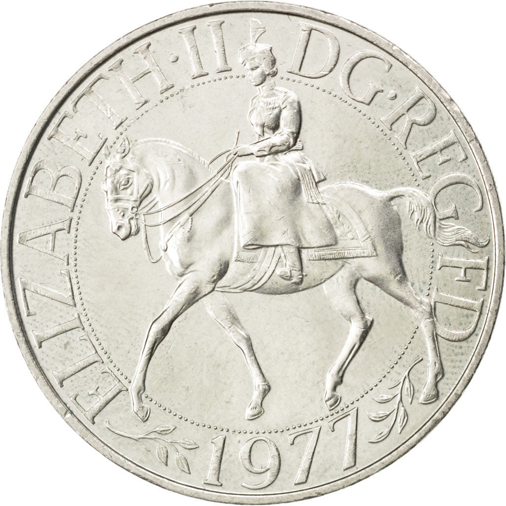 Coin, Great Britain, Elizabeth II, 25 New Pence, 1977, MS(60-62), Copper-nickel
