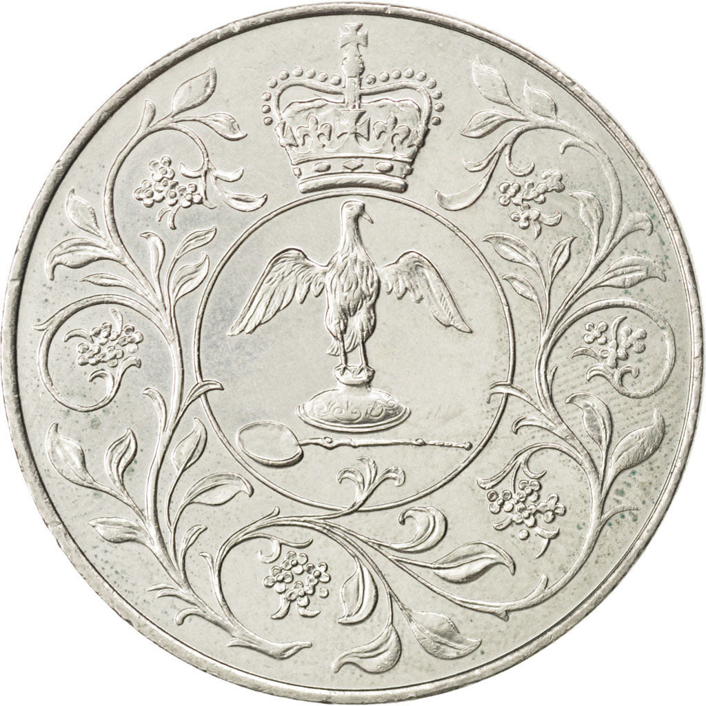 Coin, Great Britain, Elizabeth II, 25 New Pence, 1977, MS(60-62), Copper-nickel