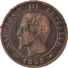 Coin, France, Napoleon III, Napoléon III, Centime, 1855, Paris, EF(40-45)