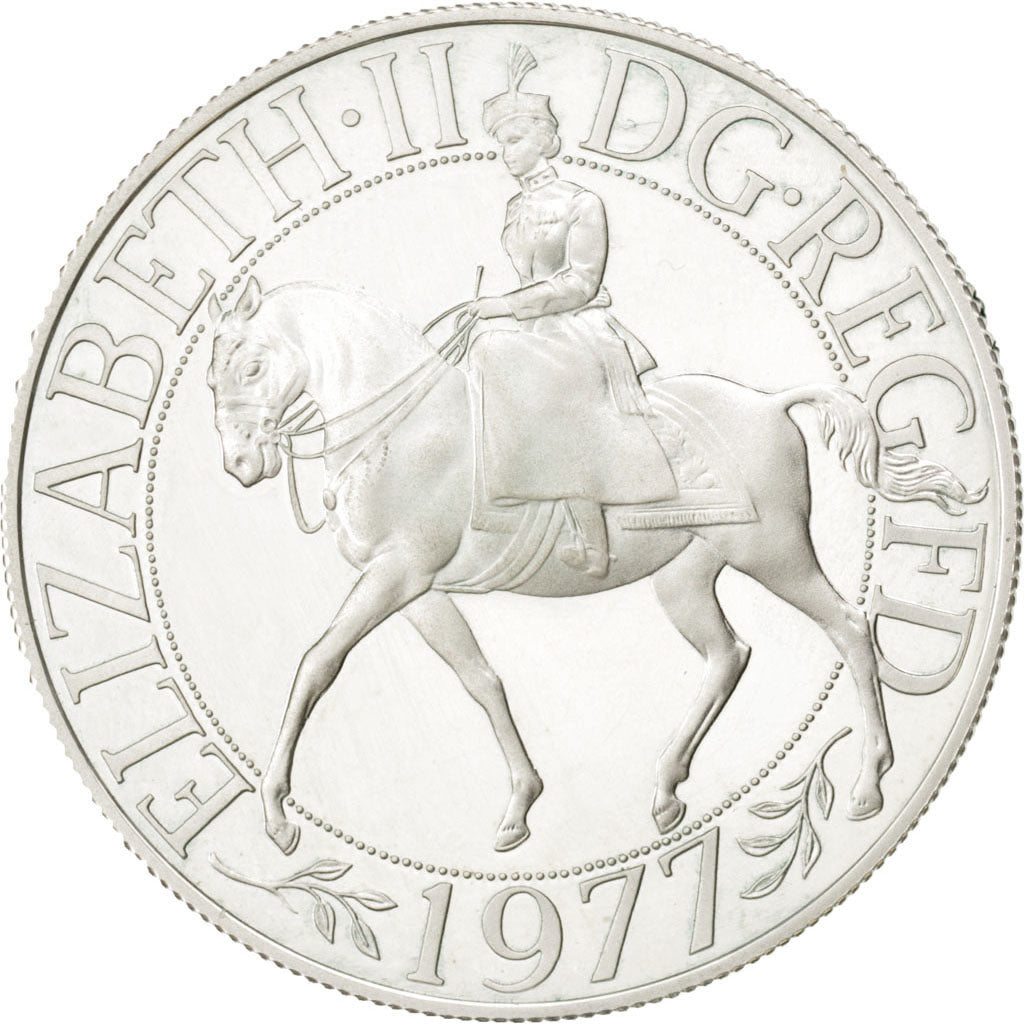 GREAT BRITAIN, 25 New Pence, 1977, KM #920a, MS(60-62), Silver, 38.61, 27.94