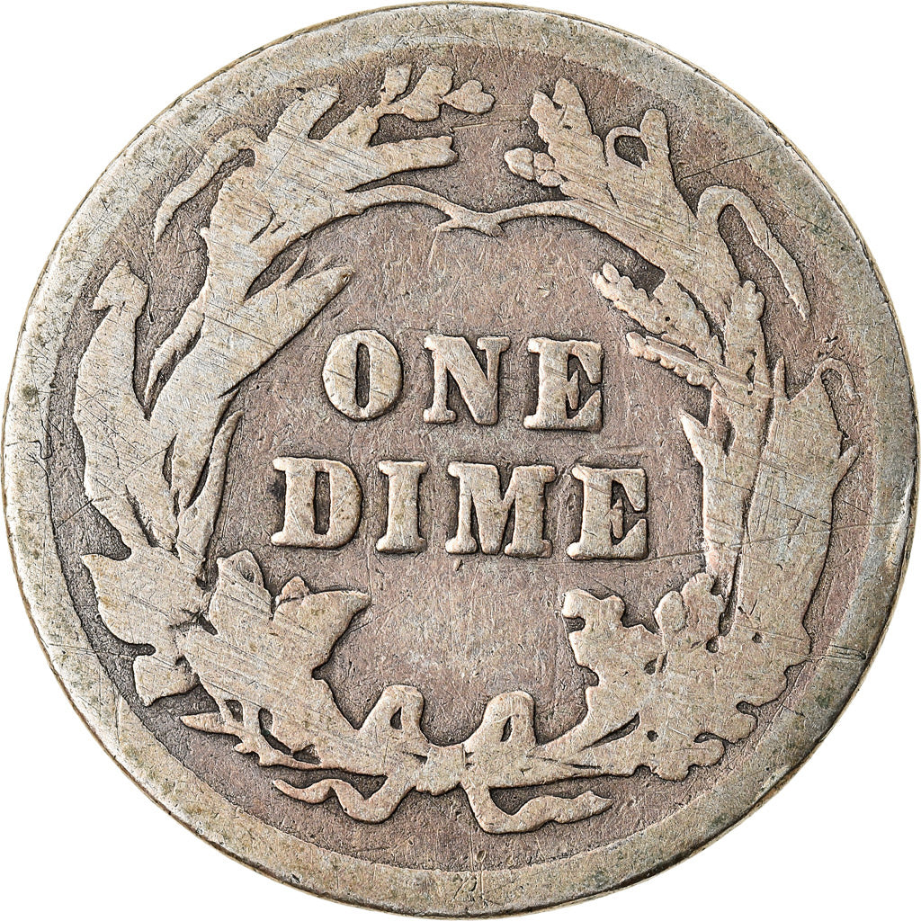 Coin, United States, Barber Dime, Dime, 1912, U.S. Mint, Philadelphia