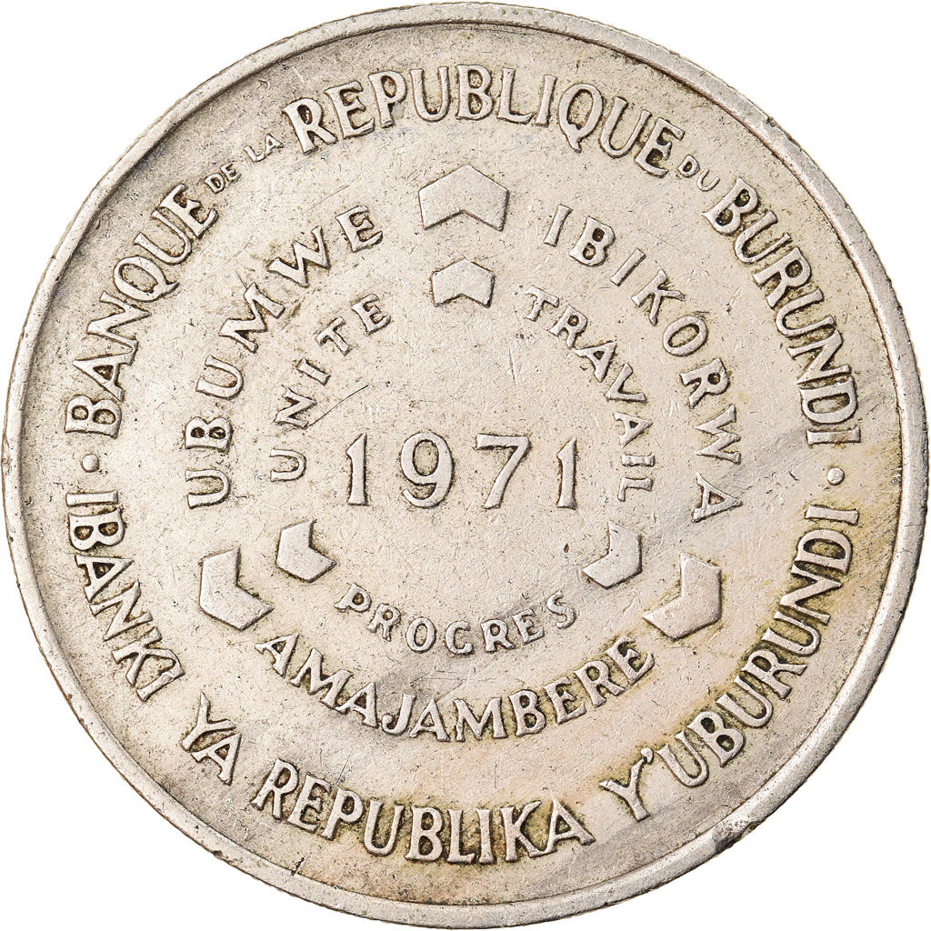 Monnaie, Burundi, 10 Francs, 1971, TTB, Copper-nickel, KM:17