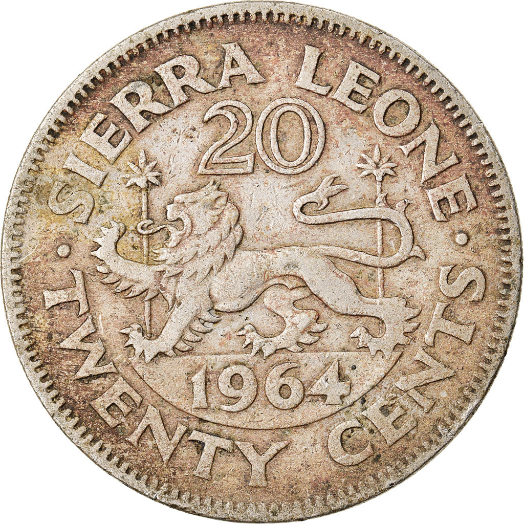 Coin, Sierra Leone, 20 Cents, 1964, British Royal Mint, VF(30-35)