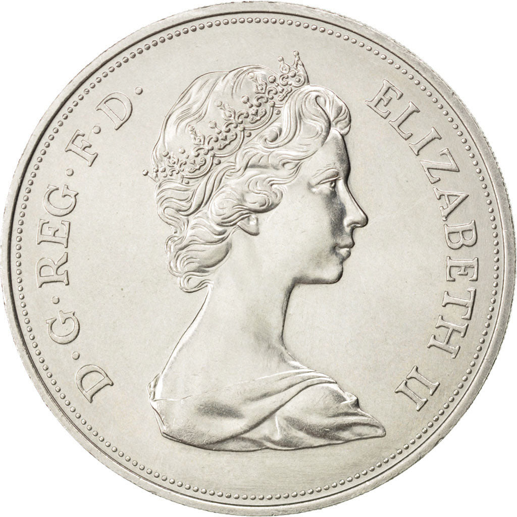 GREAT BRITAIN, 25 New Pence, 1972, KM #917, MS(60-62), Copper-Nickel, 38.6,...