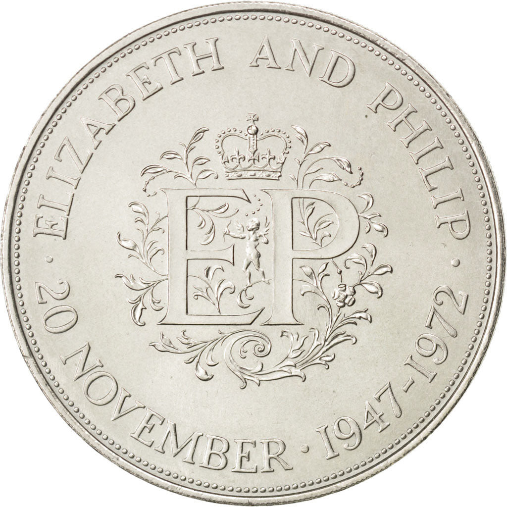 GREAT BRITAIN, 25 New Pence, 1972, KM #917, MS(60-62), Copper-Nickel, 38.6,...