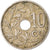 Moneda, Bélgica, 10 Centimes, 1923, BC+, Cobre - níquel, KM:85.1