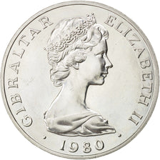 GIBRALTAR, Crown, 1980, KM #11, MS(63), Copper-Nickel, 38.8, 28.72