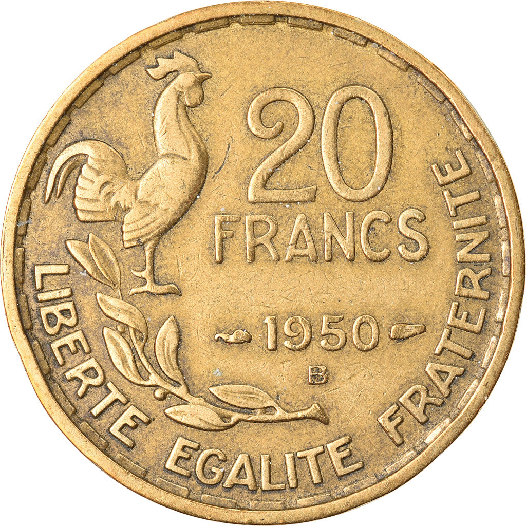 Monnaie, France, Guiraud, 20 Francs, 1950, Beaumont - Le Roger, TTB