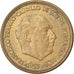 Moneta, Spagna, Caudillo and regent, 2-1/2 Pesetas, 1954, MB+, Alluminio-bronzo