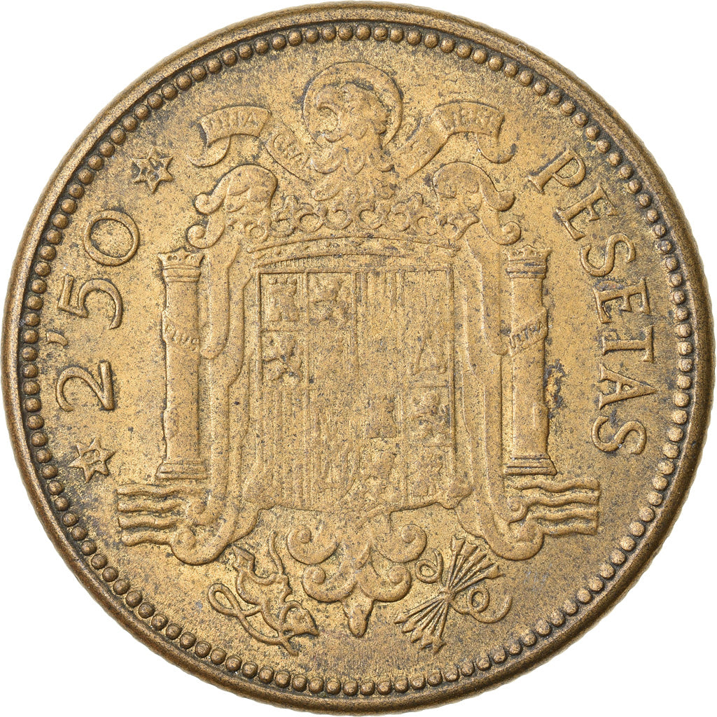 Monnaie, Espagne, Caudillo and regent, 2-1/2 Pesetas, 1954, TB+