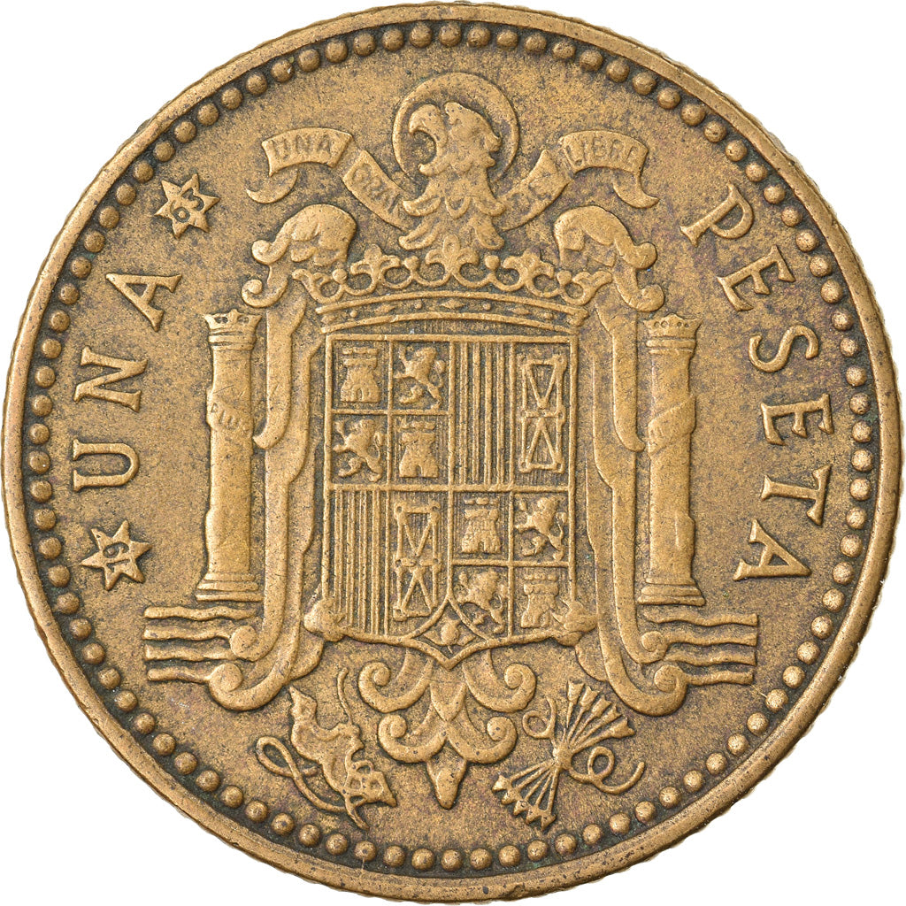 Moneda, España, Francisco Franco, caudillo, Peseta, 1963, EBC, Aluminio -