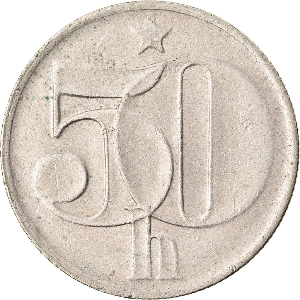 Coin, Czechoslovakia, 50 Haleru, 1985, EF(40-45), Copper-nickel, KM:89