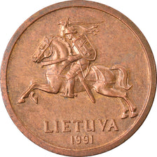 Münze, Lithuania, 20 Centu, 1991, SS, Bronze, KM:89