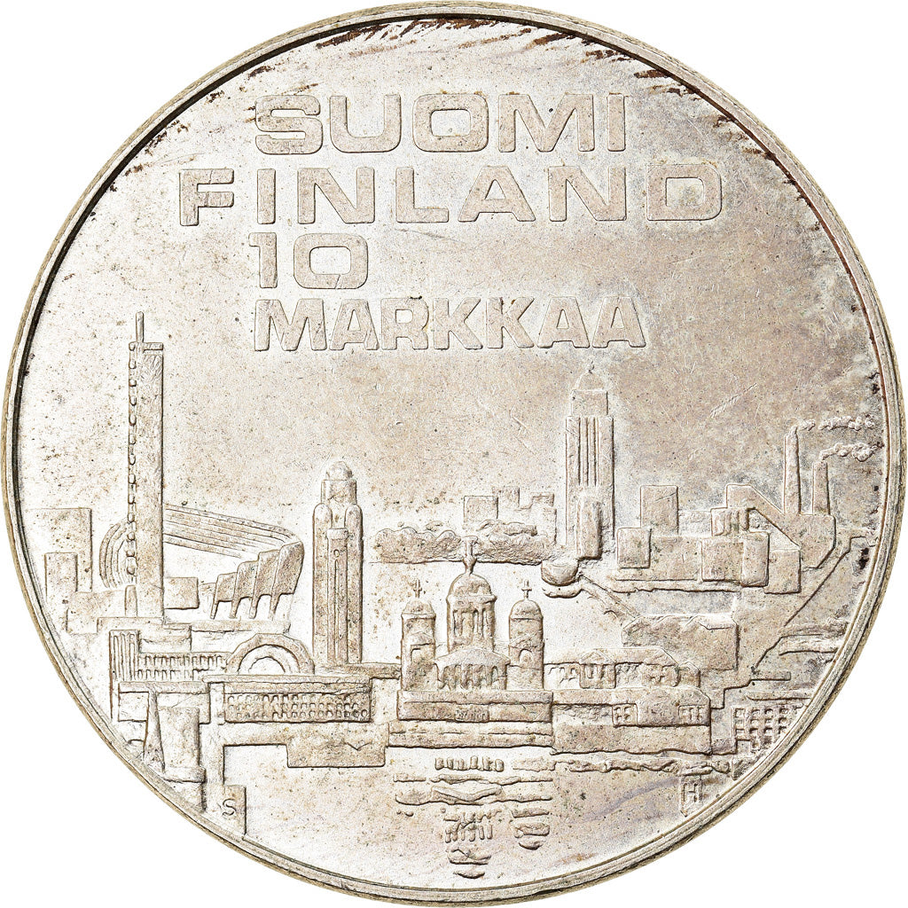 Münze, Finnland, 10 Markkaa, 1971, SS, Silber, KM:52