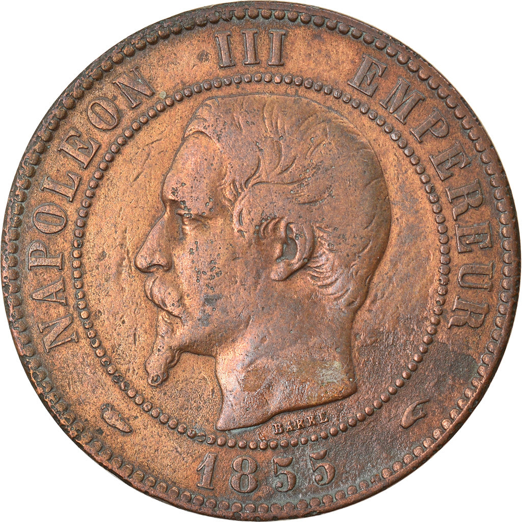 Moeda, França, Napoleon III, Napoléon III, 10 Centimes, 1855, Paris