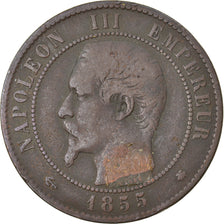 Coin, France, Napoleon III, Napoléon III, 10 Centimes, 1855, Strasbourg