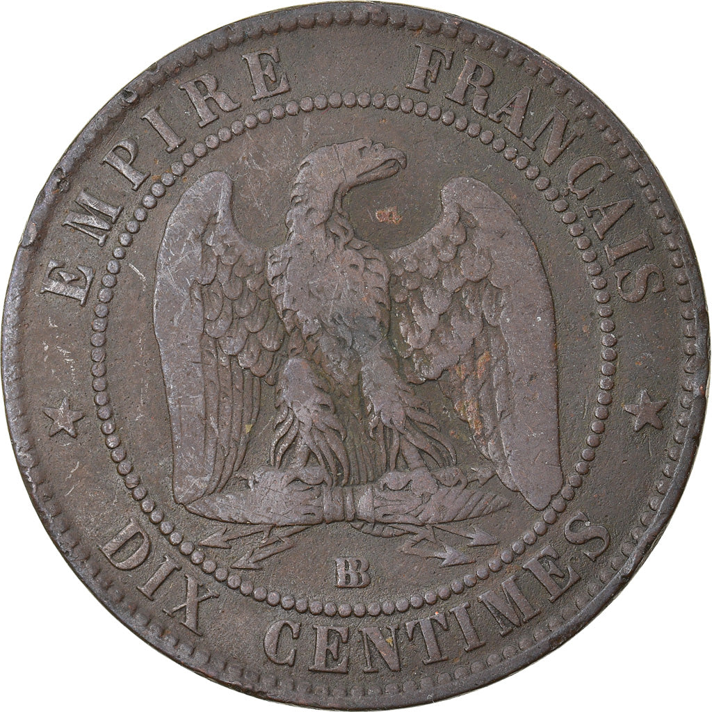 Coin, France, Napoleon III, Napoléon III, 10 Centimes, 1855, Strasbourg