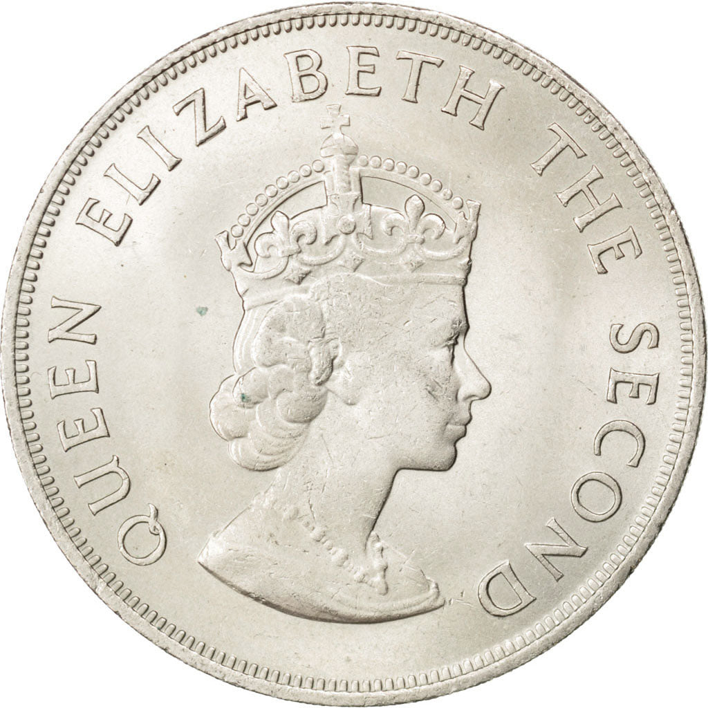 JERSEY, 5 Shilling, 1966, KM #28, MS(63), Copper-Nickel, 28.30