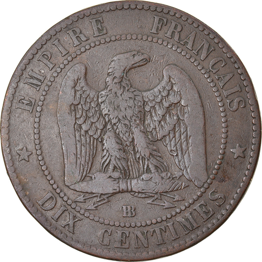 Coin, France, Napoleon III, Napoléon III, 10 Centimes, 1855, Strasbourg