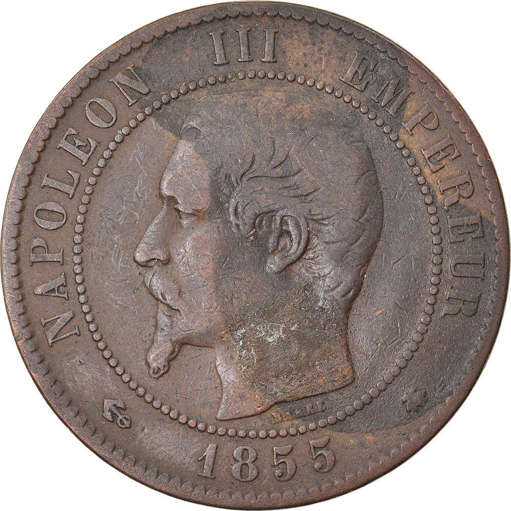 Coin, France, Napoleon III, Napoléon III, 10 Centimes, 1855, Strasbourg