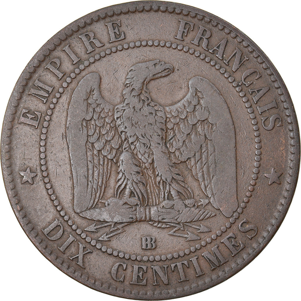 Coin, France, Napoleon III, Napoléon III, 10 Centimes, 1855, Strasbourg