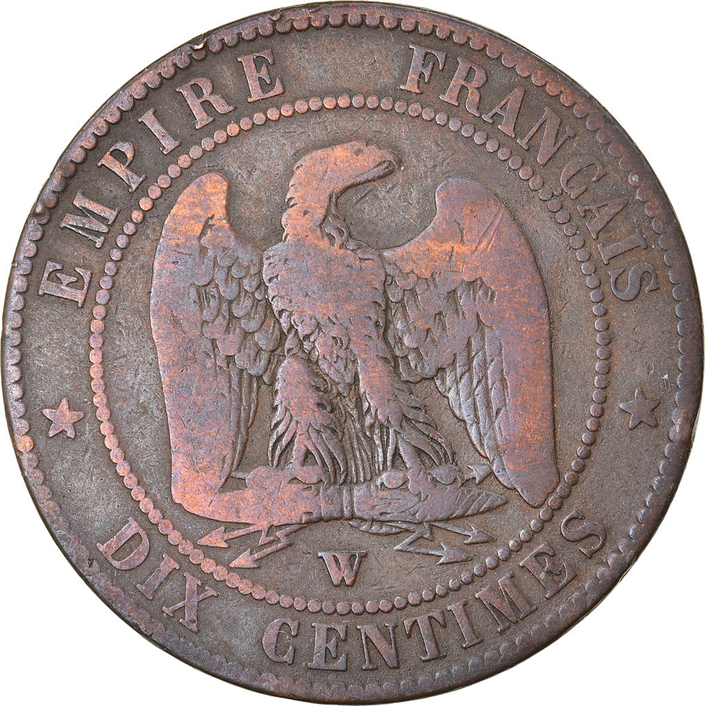 Moneta, Francja, Napoleon III, Napoléon III, 10 Centimes, 1856, Lille
