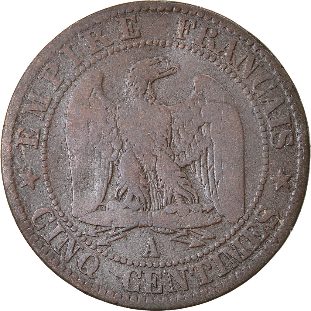 Moneta, Francja, Napoleon III, Napoléon III, 5 Centimes, 1853, Paris