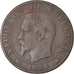 Monnaie, France, Napoleon III, Napoléon III, 5 Centimes, 1854, Strasbourg, TB+