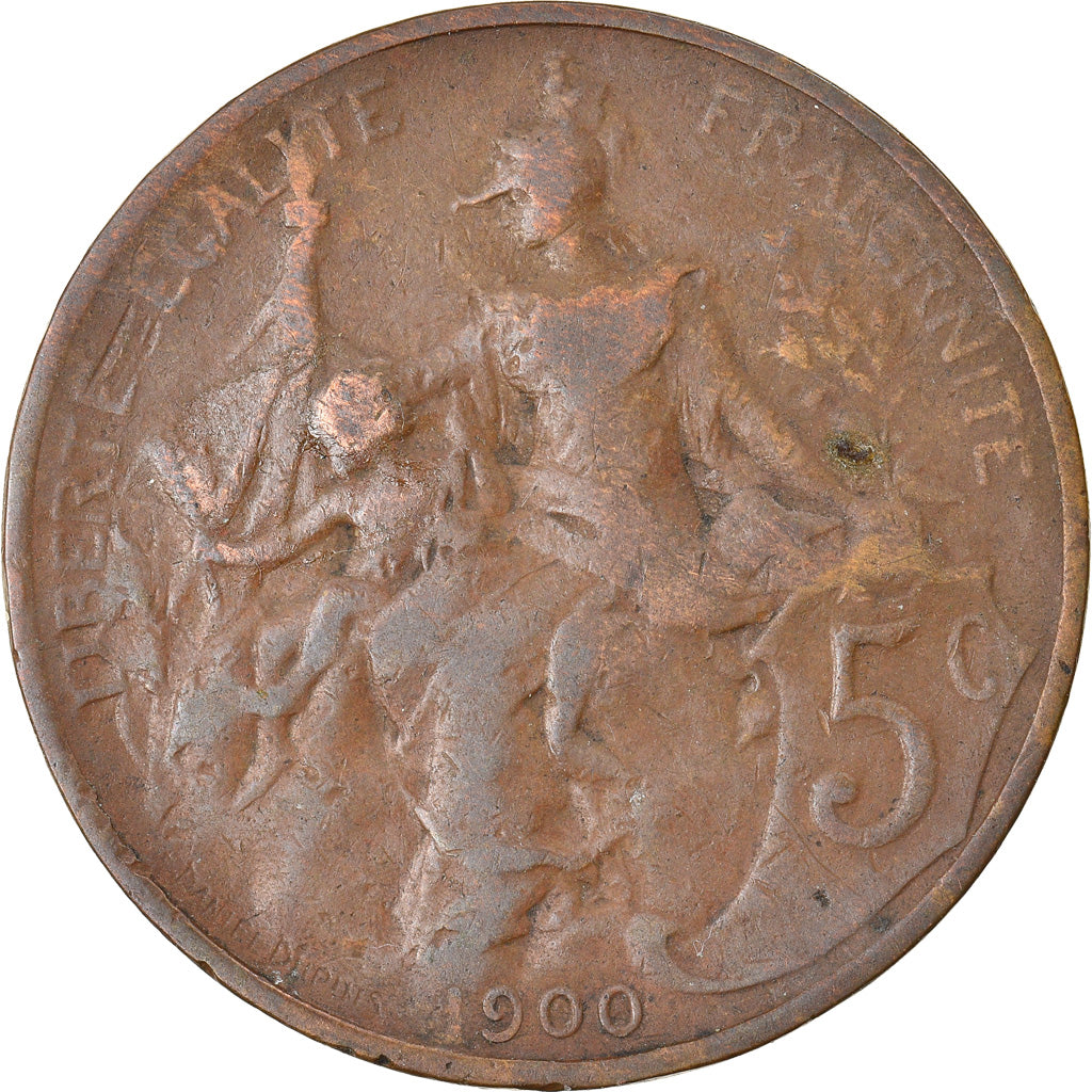 Monnaie, France, Dupuis, 5 Centimes, 1900, Paris, TB+, Bronze, Gadoury:165
