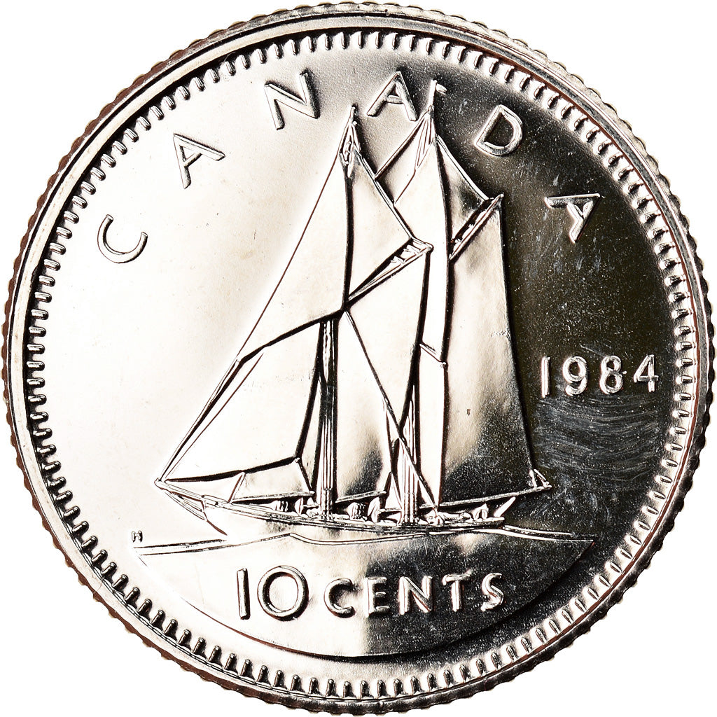 Moneta, Canada, Elizabeth II, 10 Cents, 1984, Royal Canadian Mint, Ottawa, SPL