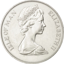 ISLE OF MAN, Crown, 1977, Pobjoy Mint, KM #41, MS(60-62), Copper-Nickel, 38.5,..